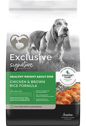 Exclusive® Signature® Healthy Weight Chicken & Brown Rice Formula Dog Food