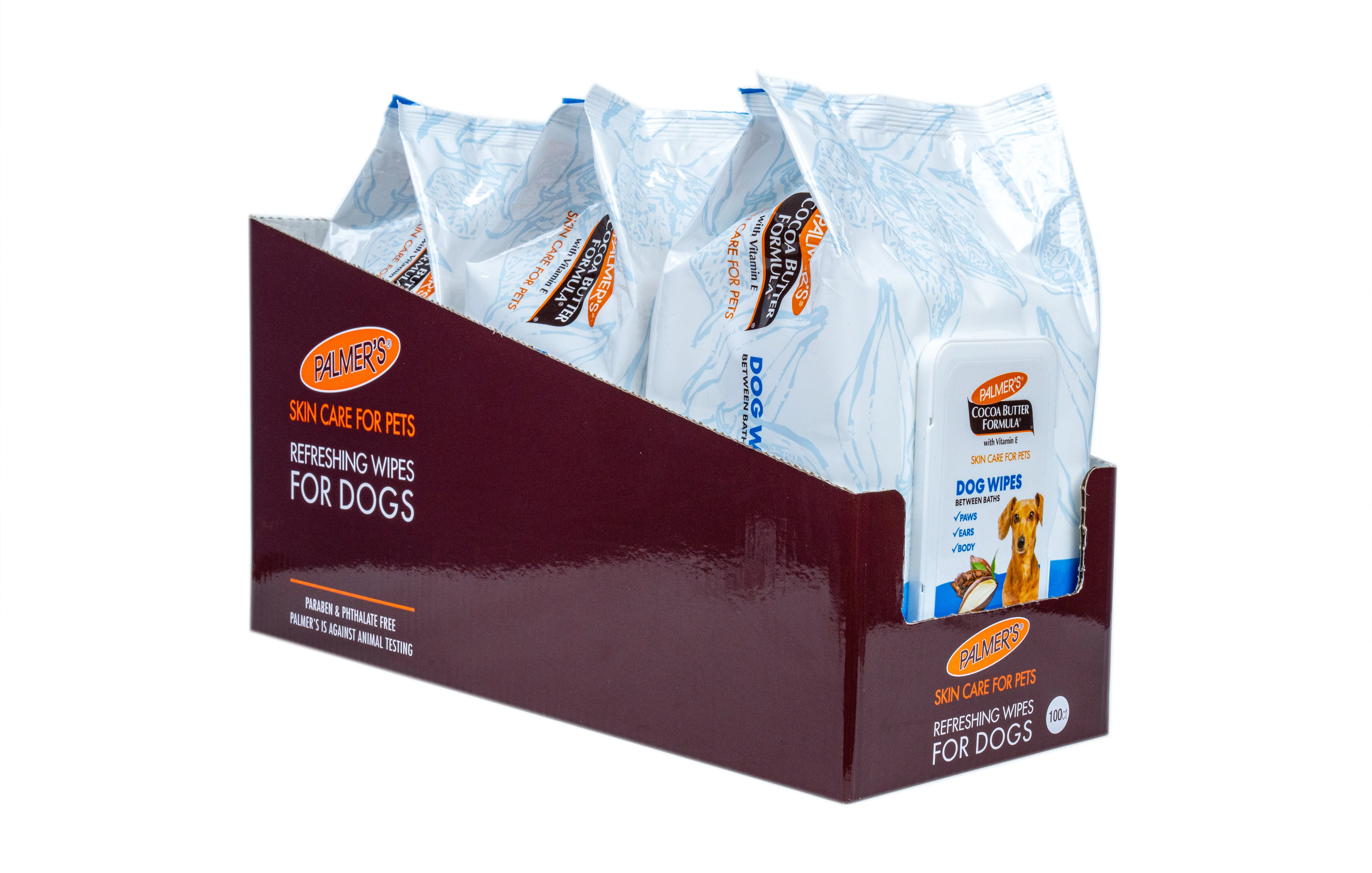 Palmer's for Pets Refreshing Wipe for Dogs with Cocoa Butter, 100ct