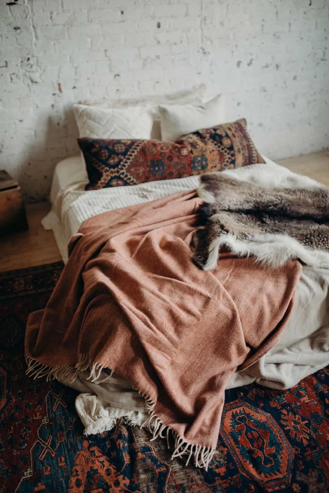Vintage Rug Lumbar Pillow No. 43