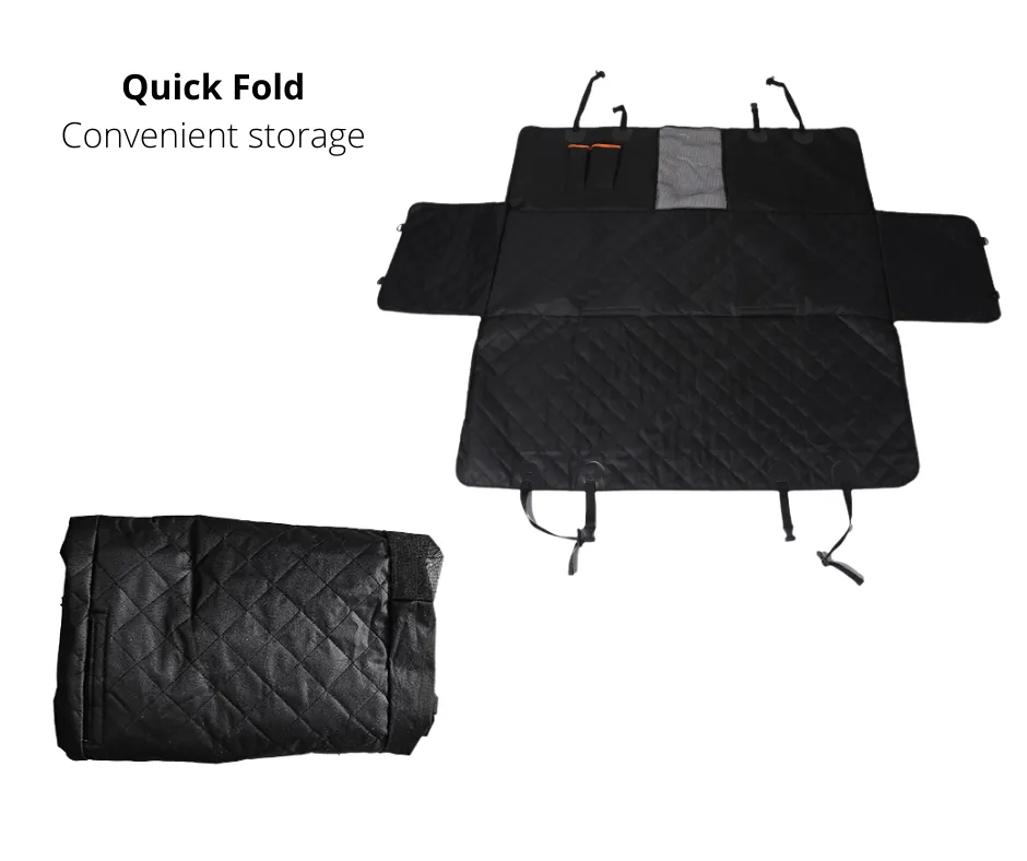 Waterproof Pet Car Seat Cover With Mesh Window   Free Buckle Leash